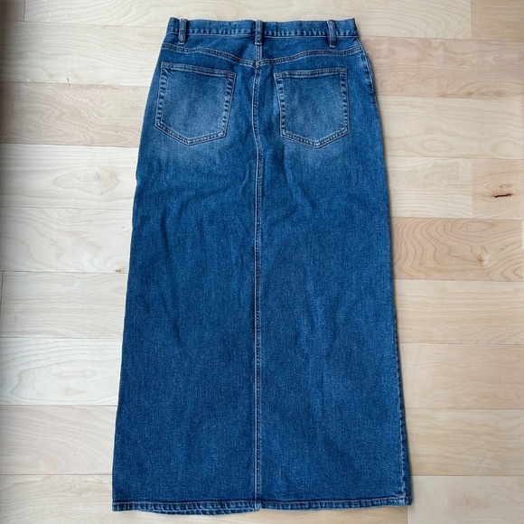GAP LONG DENIM SKIRT WITH MID SLIT - Picture 5 of 6